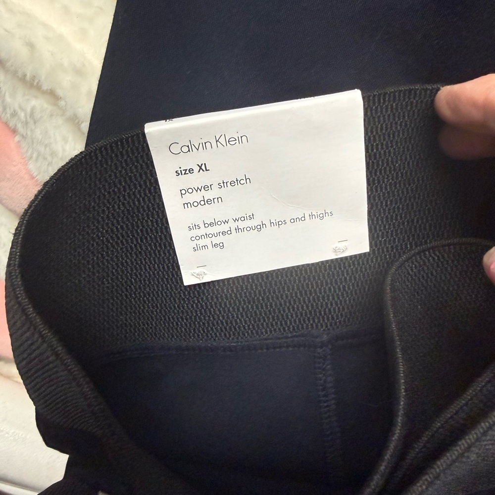 Calvin Klein Black Modern Stretch Pants